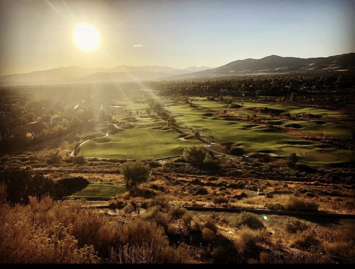 Cedar Hills golf course at sunset